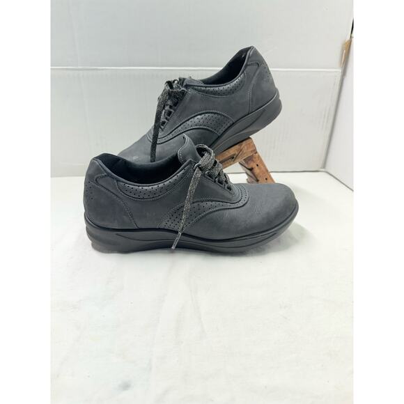 SAS Shoes - SAS Women's Walk Easy Nero Black Suede Shoes Size 9W SMADE IN USA